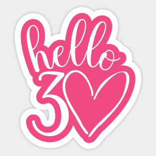 30th birthday design Sticker